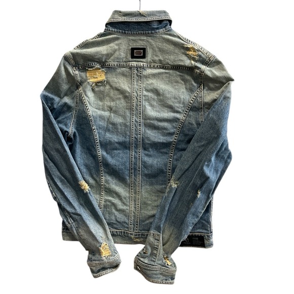 Men's Phenom Los Angeles Distressed Denim Jacket Size Medium/Large - Picture 2 of 7